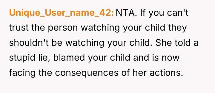 Unique_User_name_42 NTA. If you can't trust the person watching your...