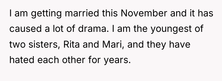 I am getting married this November and it has caused...