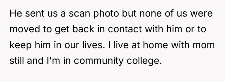 He sent us a scan photo but none of us...