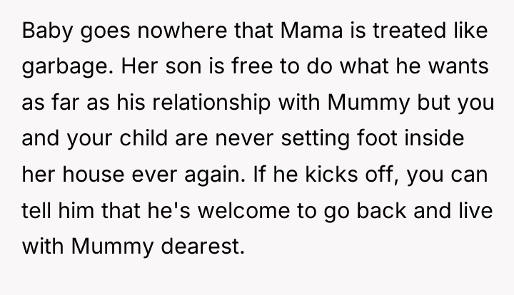 Baby goes nowhere that Mama is treated like garbage. Her...
