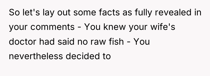 So let's lay out some facts as fully revealed in...