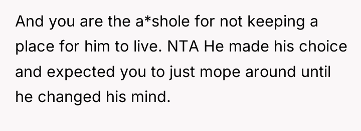 And you are the a*shole for not keeping a place...