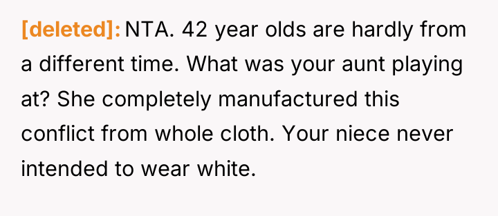 [deleted] NTA. 42 year olds are hardly from a different...