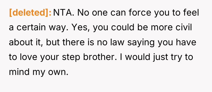 [deleted] NTA. No one can force you to feel a...