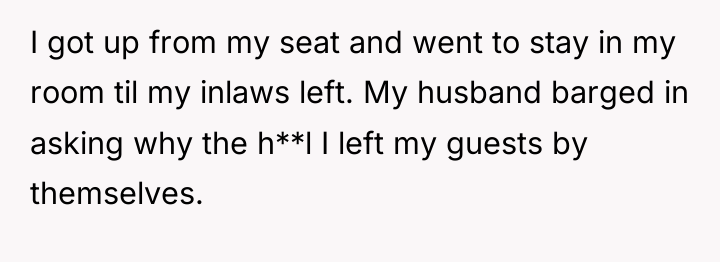 I got up from my seat and went to stay...