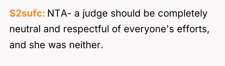S2sufc NTA- a judge should be completely neutral and respectful...