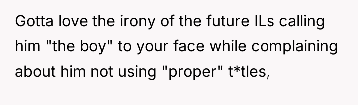 Gotta love the irony of the future ILs calling him...
