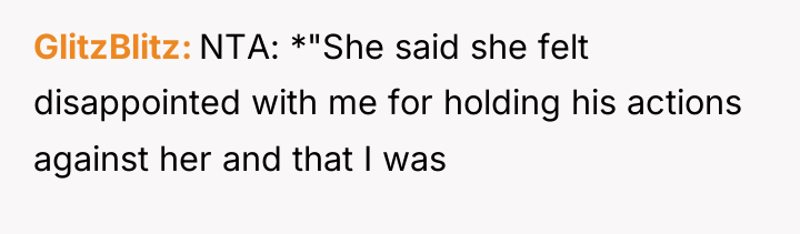 GlitzBlitz NTA: *"She said she felt disappointed with me for...