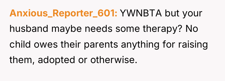 Anxious_Reporter_601 YWNBTA but your husband maybe needs some therapy? No...