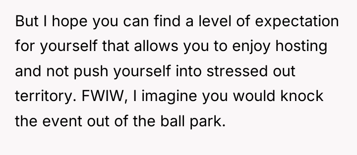But I hope you can find a level of expectation...