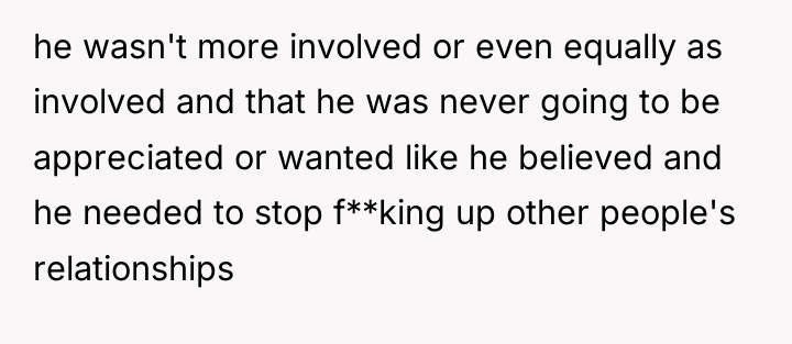 he wasn't more involved or even equally as involved and...