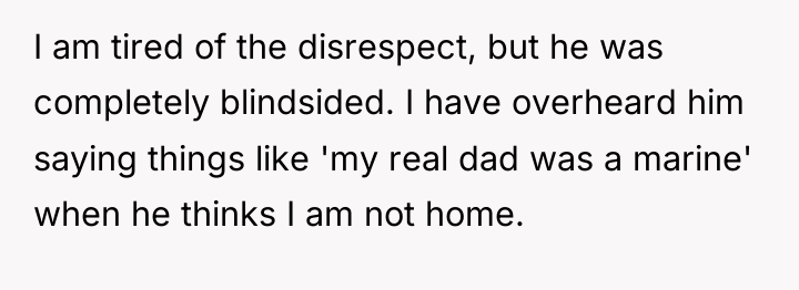 I am tired of the disrespect, but he was completely...