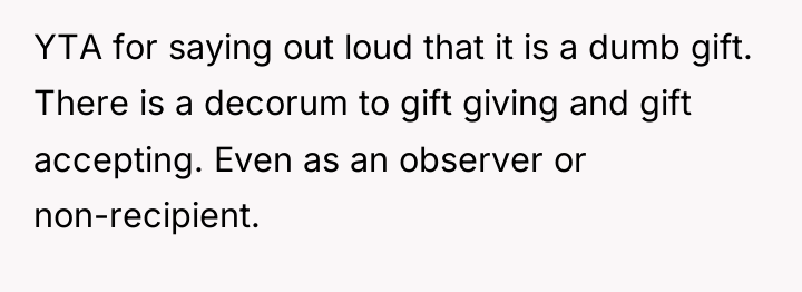 YTA for saying out loud that it is a dumb...