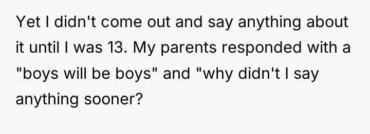 Yet I didn't come out and say anything about it...