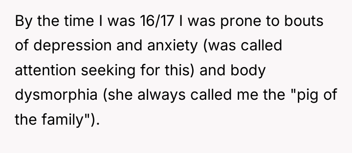 By the time I was 16/17 I was prone to...