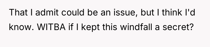That I admit could be an issue, but I think...