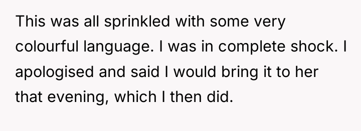 This was all sprinkled with some very colourful language. I...