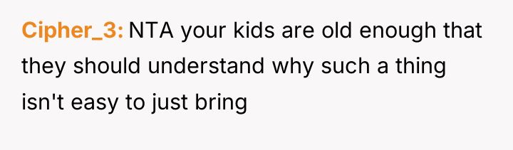 Cipher_3 NTA your kids are old enough that they should...