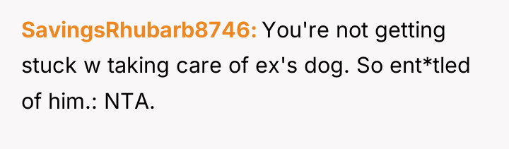 SavingsRhubarb8746 You're not getting stuck w taking care of ex's...