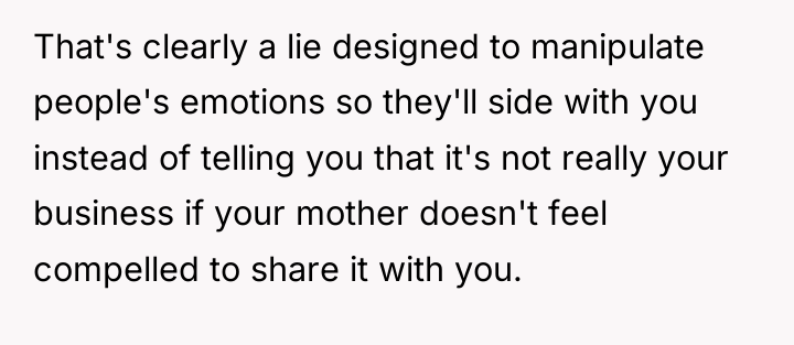 That's clearly a lie designed to manipulate people's emotions so...