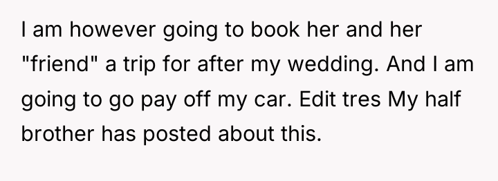 I am however going to book her and her "friend"...