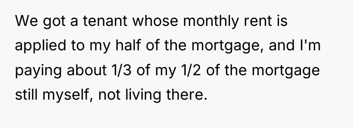 We got a tenant whose monthly rent is applied to...