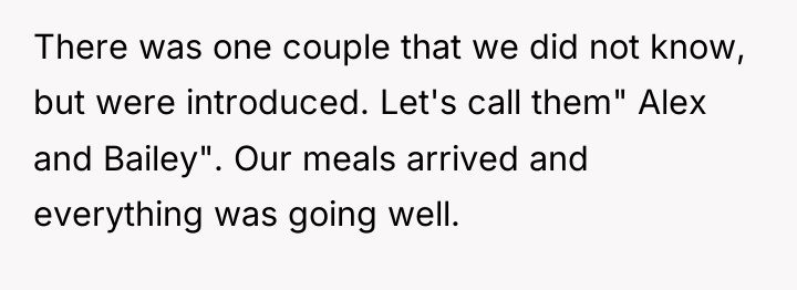 There was one couple that we did not know, but...