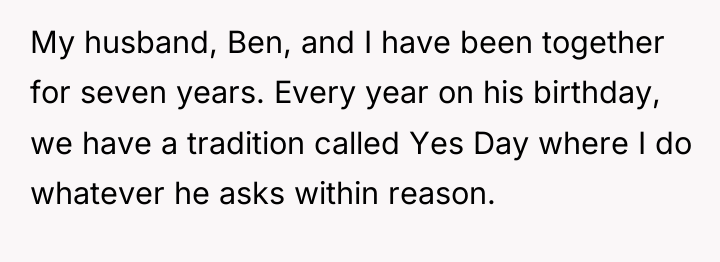 My husband, Ben, and I have been together for seven...