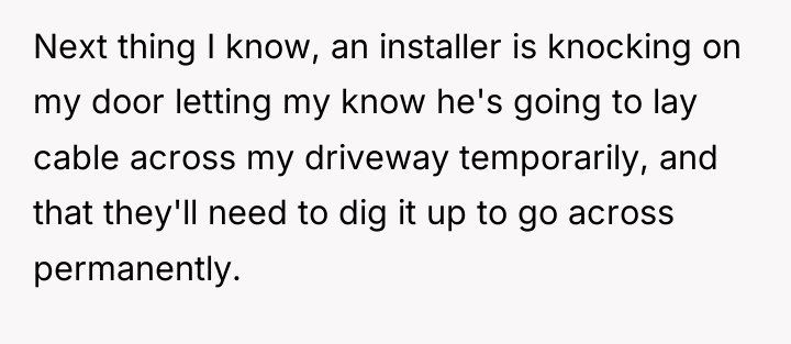 Next thing I know, an installer is knocking on my...