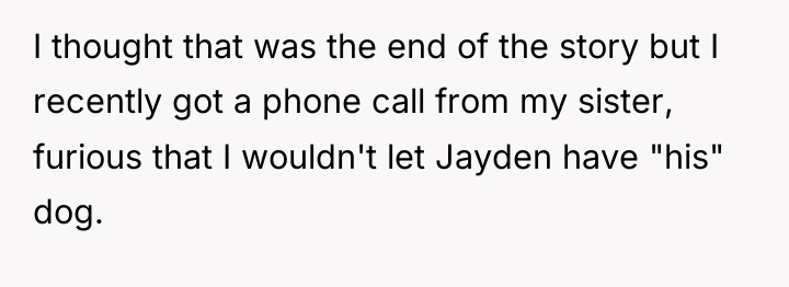 I thought that was the end of the story but...