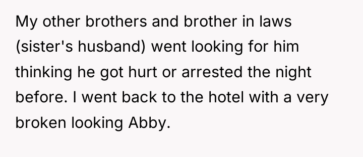 My other brothers and brother in laws (sister's husband) went...