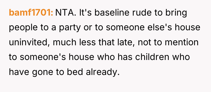 bamf1701 NTA. It's baseline rude to bring people to a...