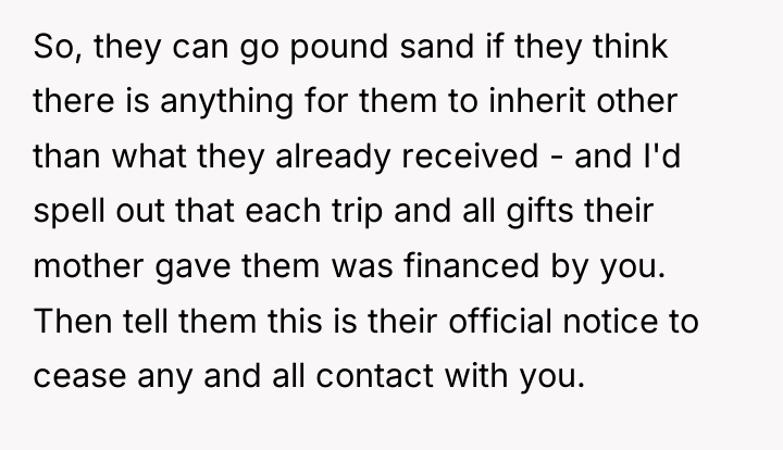 So, they can go pound sand if they think there...