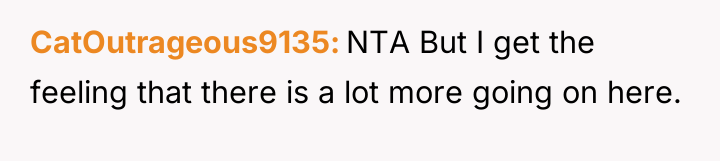 CatOutrageous9135 NTA But I get the feeling that there is...