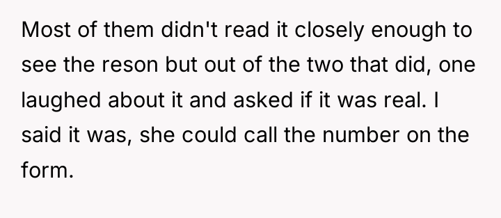 Most of them didn't read it closely enough to see...
