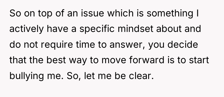 So on top of an issue which is something I...