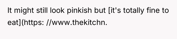 It might still look pinkish but [it's totally fine to...
