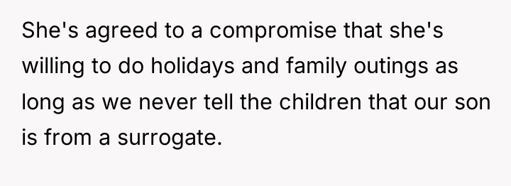 She's agreed to a compromise that she's willing to do...