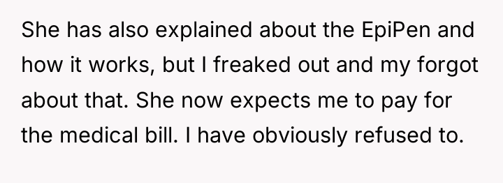 She has also explained about the EpiPen and how it...