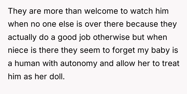 They are more than welcome to watch him when no...