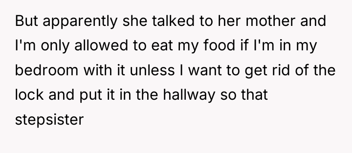 But apparently she talked to her mother and I'm only...