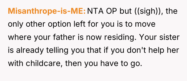 Misanthrope-is-ME NTA OP but ((sigh)), the only other option left...