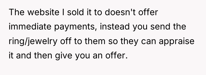 The website I sold it to doesn't offer immediate payments,...