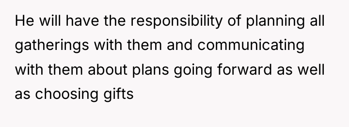 He will have the responsibility of planning all gatherings with...