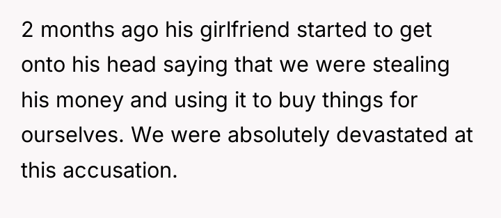 2 months ago his girlfriend started to get onto his...