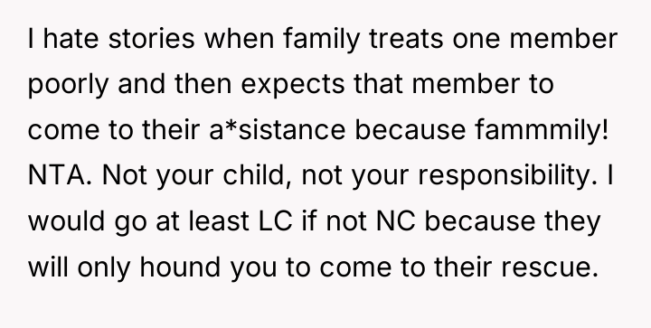 I hate stories when family treats one member poorly and...