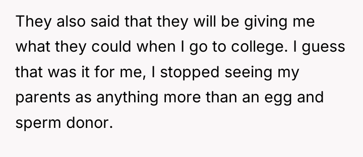 They also said that they will be giving me what...