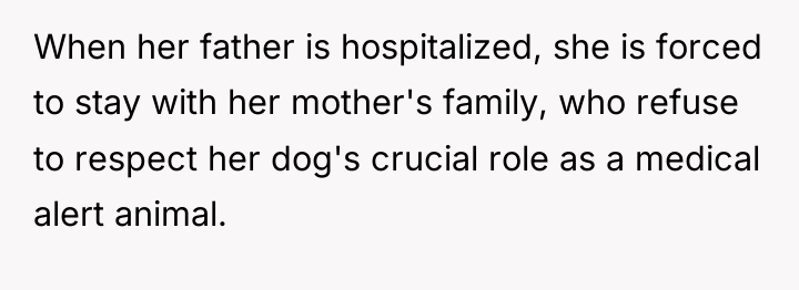 When her father is hospitalized, she is forced to stay...