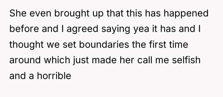 She even brought up that this has happened before and...