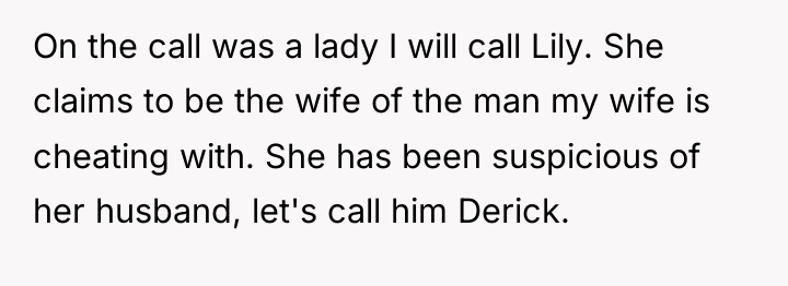 On the call was a lady I will call Lily....